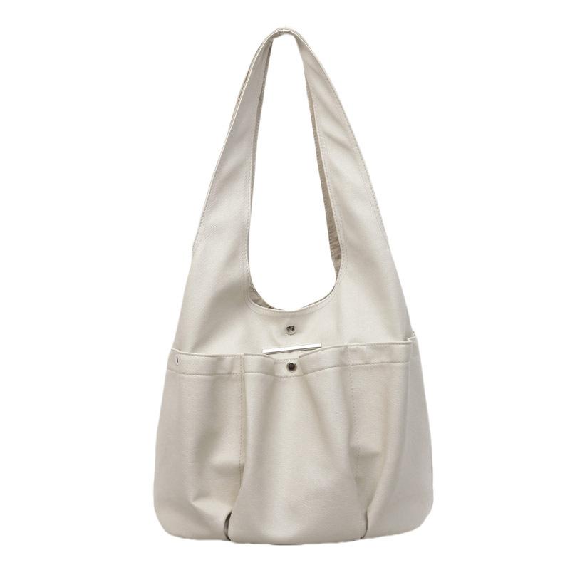 Korean Large-capacity Underarm Bag Women's Bag 2025 New Fashion Casual Shoulder Bag Pleated Portable Commuter Bag