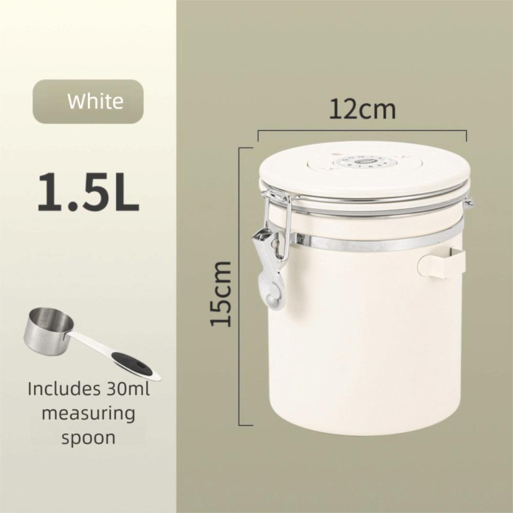 Sealed Coffee Bean Storage Box Stainless Steel Kitchen Storage Jars Coffee Bean Cans  Cafe Supplies
