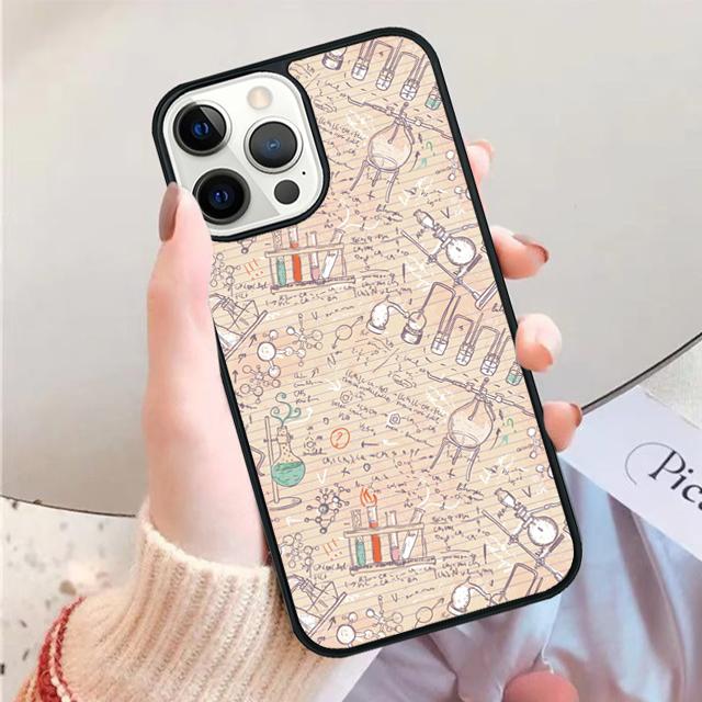 Vintage Seamless Chemistry Laboratory Phone Case Cover For iPhone 17 Air 15 16 14 Plus 11 12 13 Pro Max Apple Max