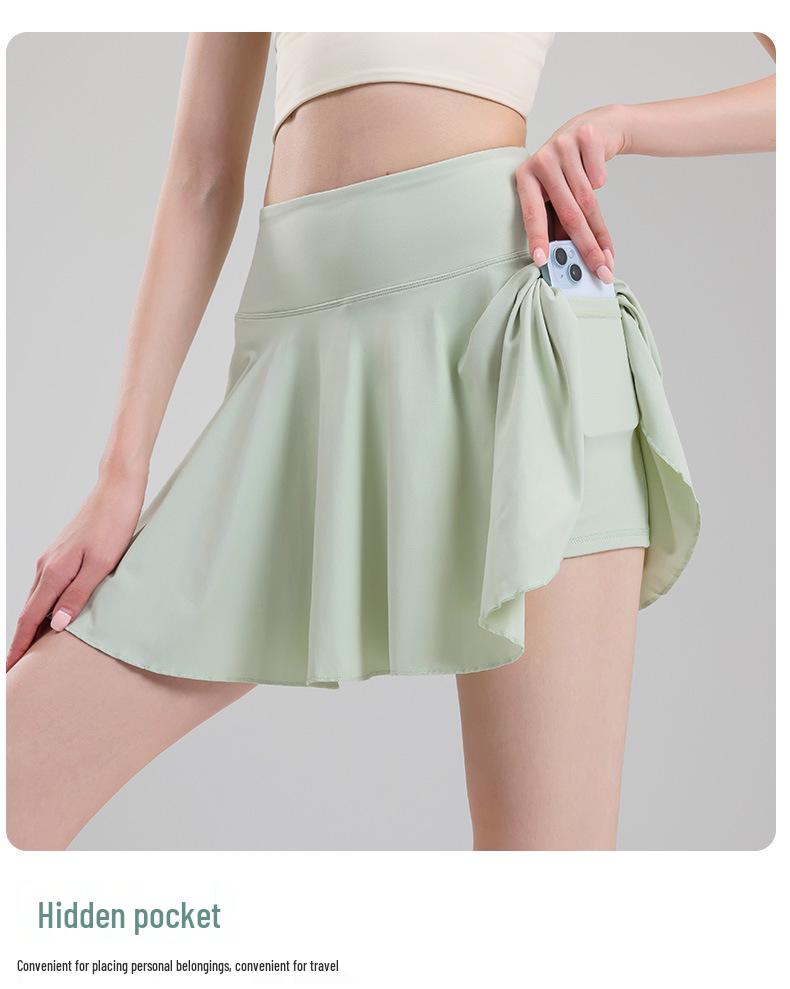Women's Pleated Tennis Skirt - Quick-Drying, Anti-Exposure, Suitable for Yoga, Badminton, Running, and Fitness