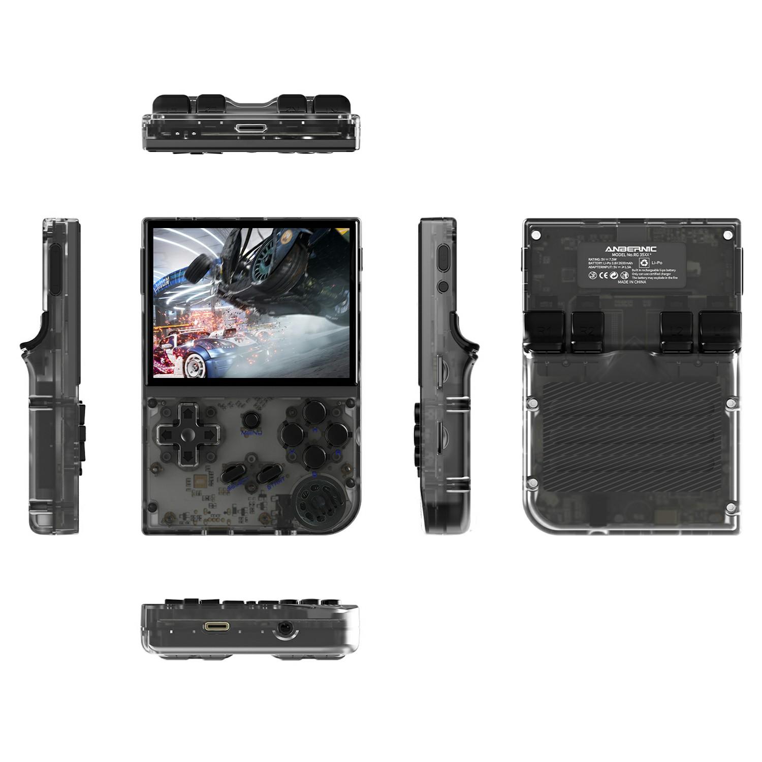 

AMPOWN RG35XX+ Модернизированная 32G портативная игровая консоль с открытым исходным кодом Классический ретро-аркадный игровой автомат Transparent Black