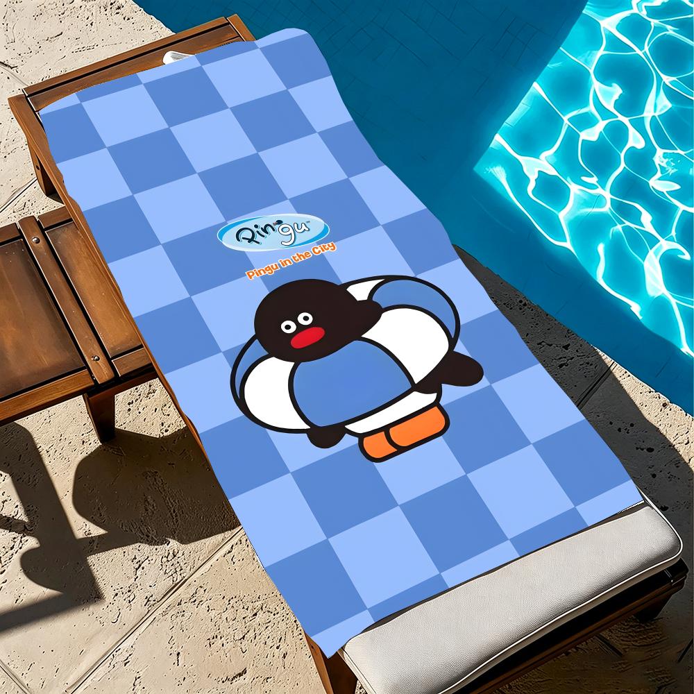 Cartoon P-Pingu Towel Towel beach towel, quick drying absorbent bath towel for Swim,Gym,Camping,Outdoor