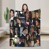 The Vampire Diaries Damon Salvatore Serie TV Coperta Decorativa in Flanella Plaid per Arredamento Casa Calda Morbida Copriletto Regalo