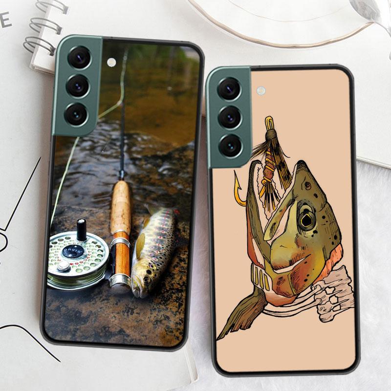Brown Trout Fly Fishing Phone For Samsung Galaxy S24 S22 Ultra S21 Plus S20 S23 FE Case S10 S10E S9 S8 S7 Edge Cover Silicone So