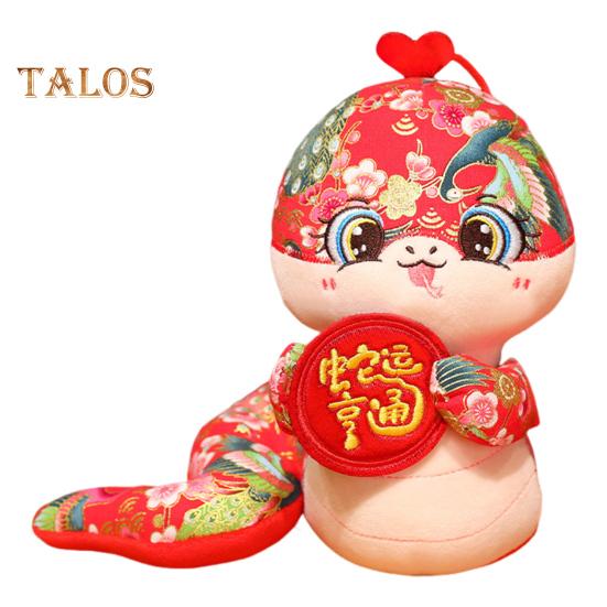 Plüschtier Schlange im chinesischen Stil, gefülltes Tierkreiszeichen Schlange, Maskottchenpuppe, Tierplüschtier, hängende Dekoration, Jahr der Schlange 2025, Neujahr, Frühlingsfest, Geschenk