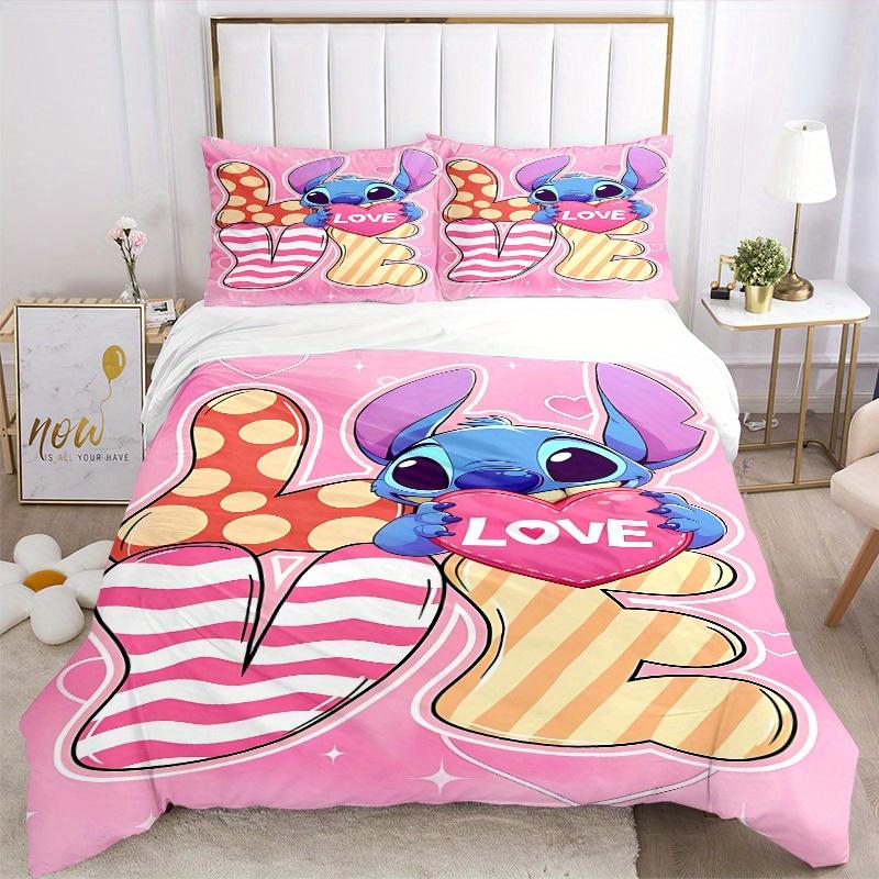 3pcs Stitch Printed Bedding Set,(Includes 1 Duvet Cover And 2 Pillowcases, Quilt Not Included) yy250814109