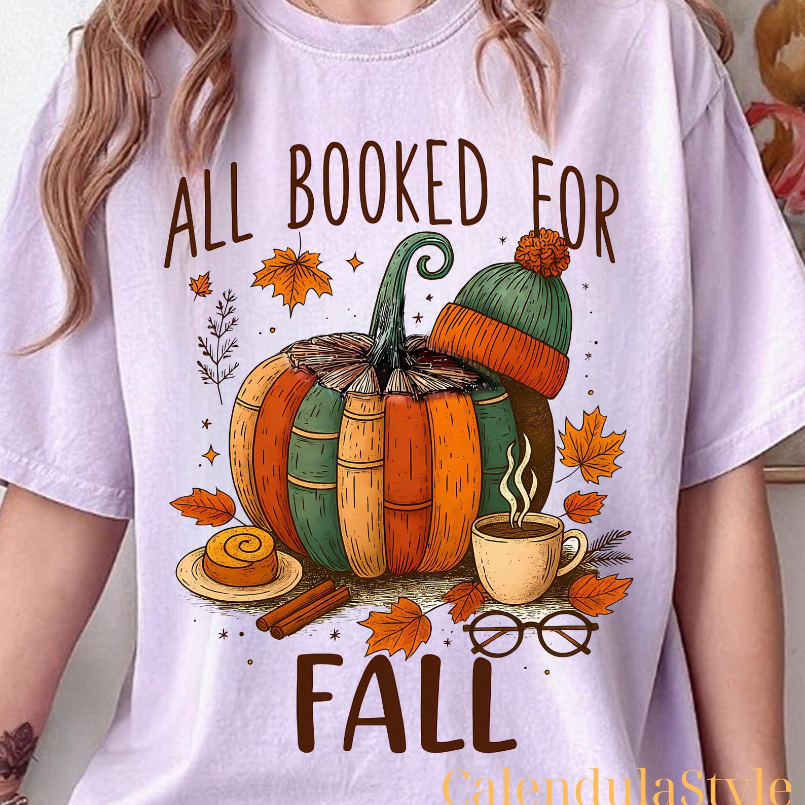 All Booked For Fall Shirt, Retro Fall Pumpkin Books Tee, Autumn Reading Gift, Halloween Teacher Shirt, Fall Bookish Shirt, Pumpkin Bookish 4XL
