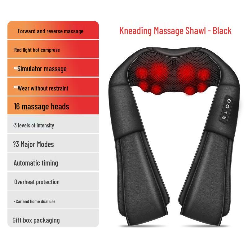 Kneading Multi-functional Electric Neck and Shoulder Massager Shawl