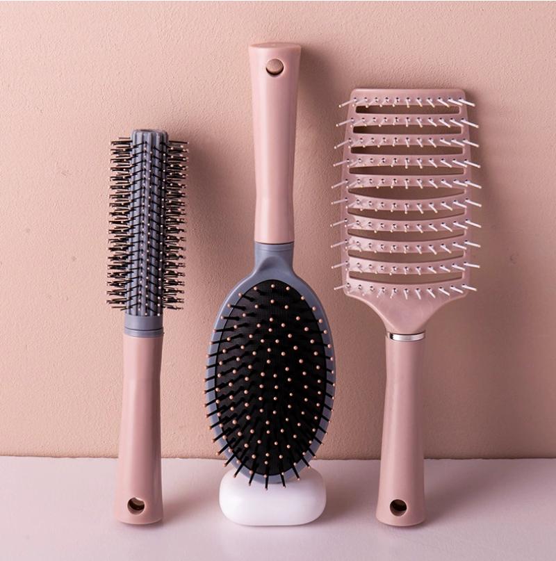 Professionelle antistatische zylindrische Borsten Lockenstyling Rundbürste Nylonzinken Rollbürste Speziell für Echthaarperücken