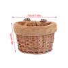 Kids Bike Basket Bicycle Wicker D-shaped Child Front Basket With 2 adjustable Leather Strap waterproof For Cycling Accessory