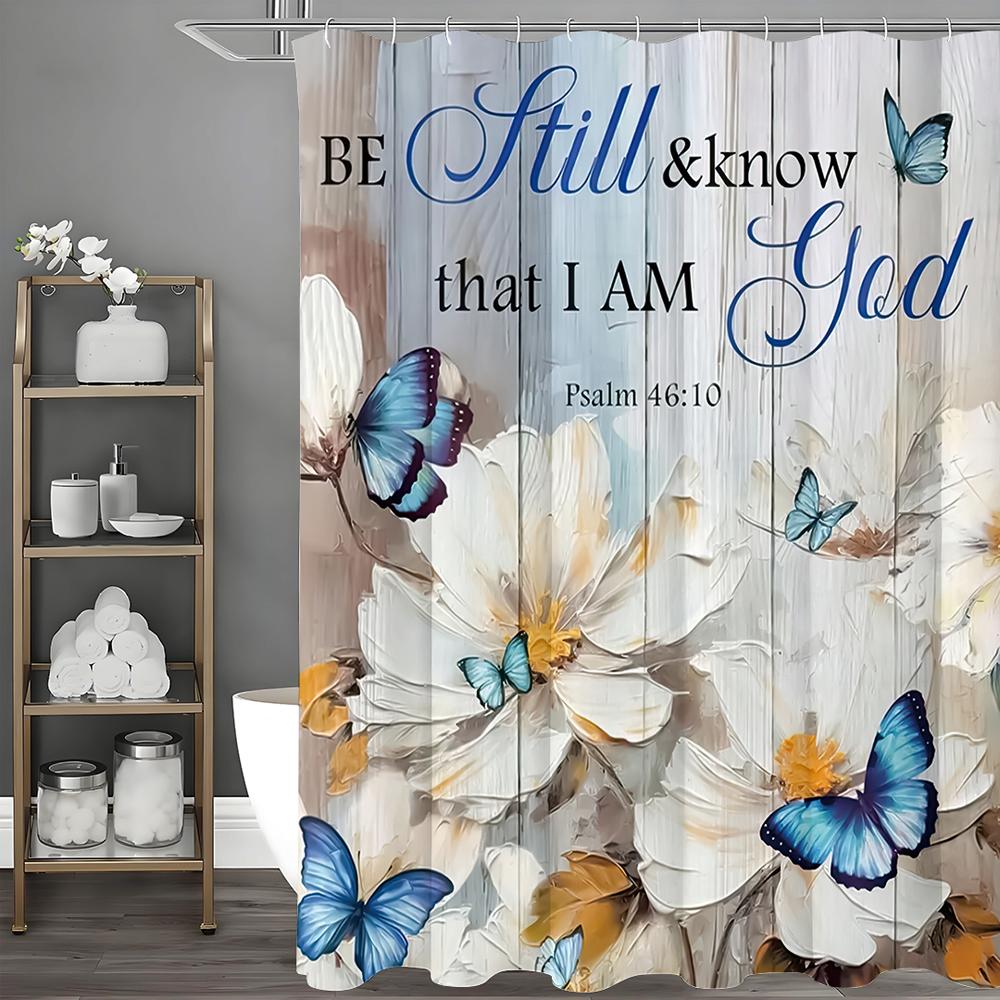 

Белая Цветочная Бабочка Деревянная Текстура Масляная Живопись Искусство Занавеска для Душа, Декоративная Занавеска для Душа для Ванной Комнаты, Водонепроницаемая Занавеска для Душа 90*180cm