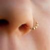 Septum Eyebrow Cartilage Hoop Stud Nostril Hoop Nose Ring Lip Earring Round Beads Body Piercing