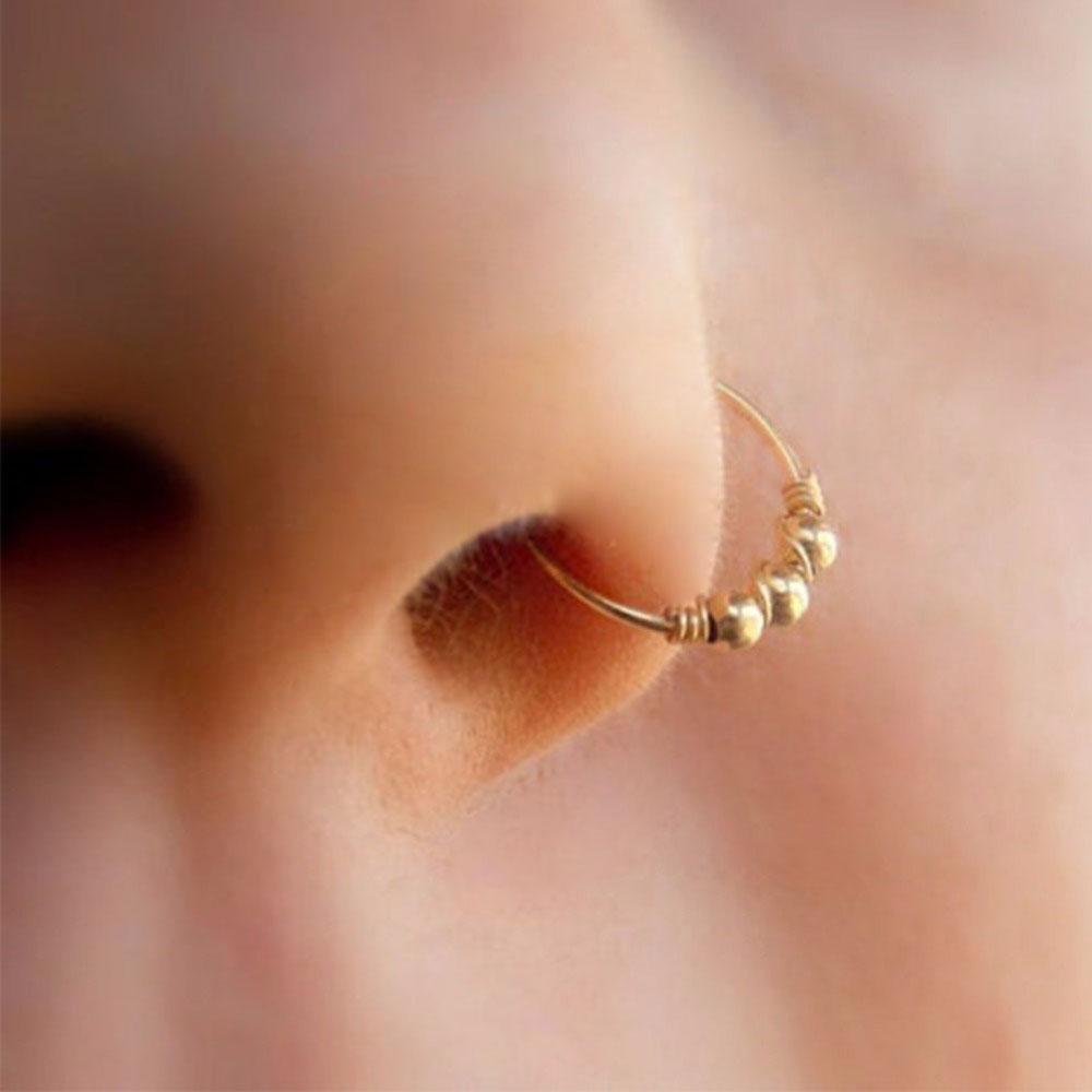 Augenbrauenknorpel Helix Tragus Septum Nasenflügel Creolen Lippenring Ohrring Runde Perlen Nasenring Körperpiercing