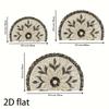 Bohemian Style Semi-Circular Carpet Soft Non-Slip Decorative Mat 2D Print Aesthetic Rug for Entrance Porch Festive Home Decor