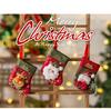 1PC Christmas Stockings Small Christmas Ornament Sock Plush Santa Claus/Snowman/Bear/Elk for Home Party for New Year Navidad