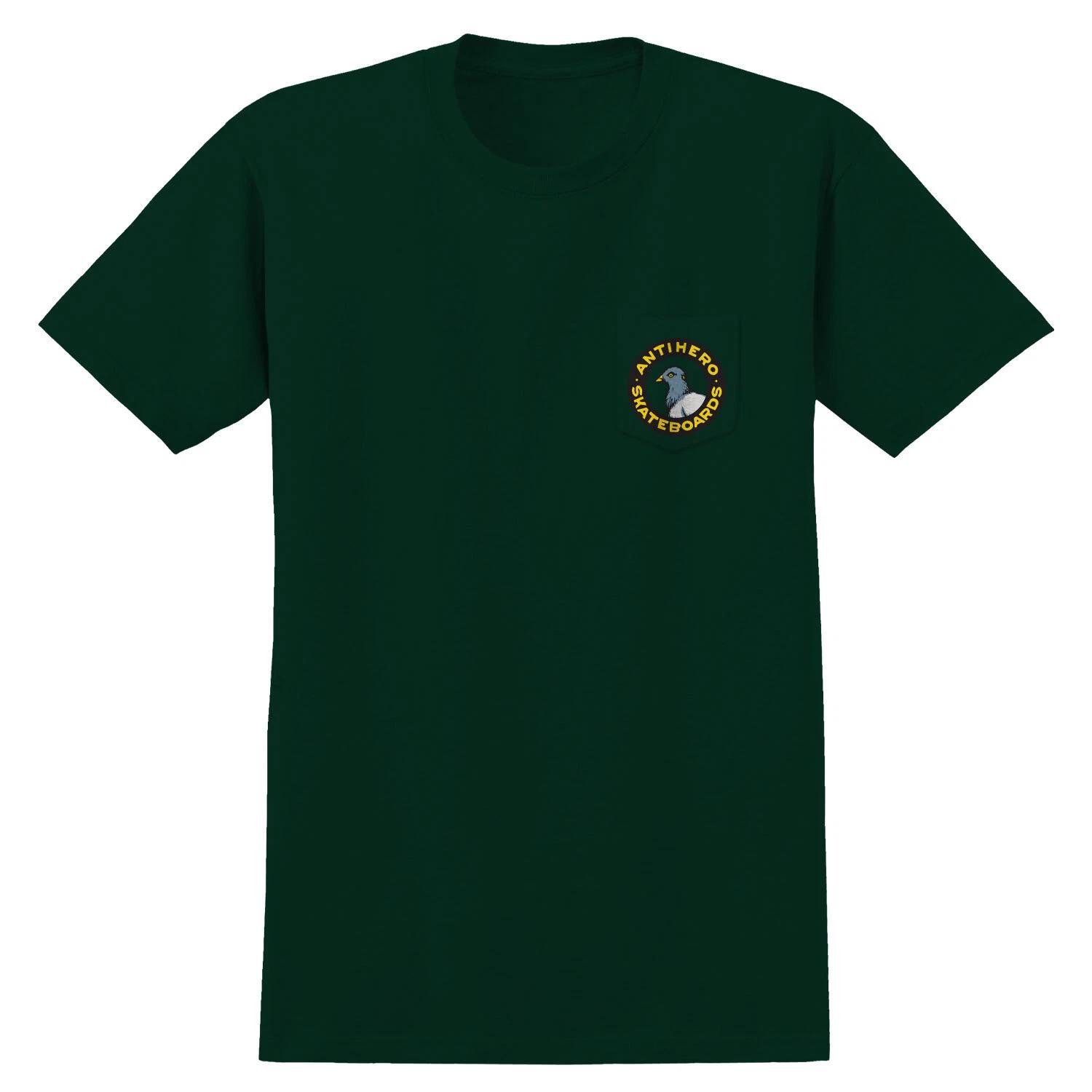 Anti Hero Skateboards Shirt Pigeon Round Pocket Forest Green S