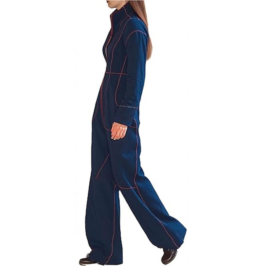 Women's Form-fitting Casual Solid Color Large Pocket Jumpsuit
