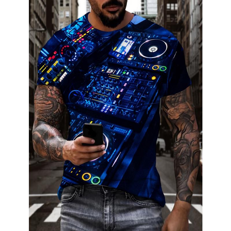 Fashion 3D Print Men Short Sleeve Round Neck T-Shirt Plus Size Tee Summer Casual Tshirts