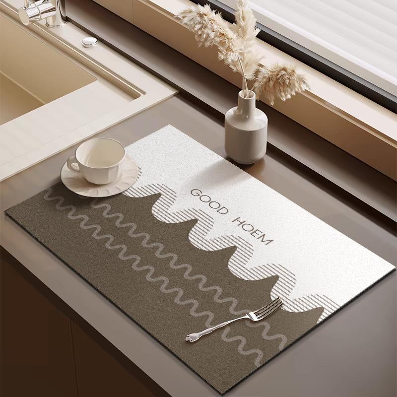 Melard Style Drain Pad Coffee Machine Special Water Absorbing Countertop Insulation Cup Kitchen Drainage Pads Home Decoration