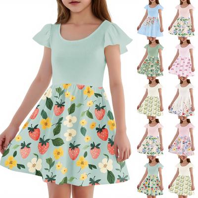 Girls Toddler SleeveDress Dresses Casual Party School Dresses Clothes For Girls