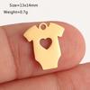 5 Pièces Breloques Empreinte de Pied/Cœur/Ballon à Air pour Bébé Acier Inoxydable Pendentifs d'Amour DIY Bijoux Inaltérables pour Collier Boucle d'Oreille