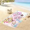 Cartoon mermaid and sea 2D Flat Print Beach Towel, Large Soft Quick Dry Towel for Beach Camping SwimmingXSTJ0915387