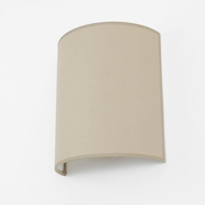 Applique Murale - Alice - Tissu Café - E27 - Design Contemporain