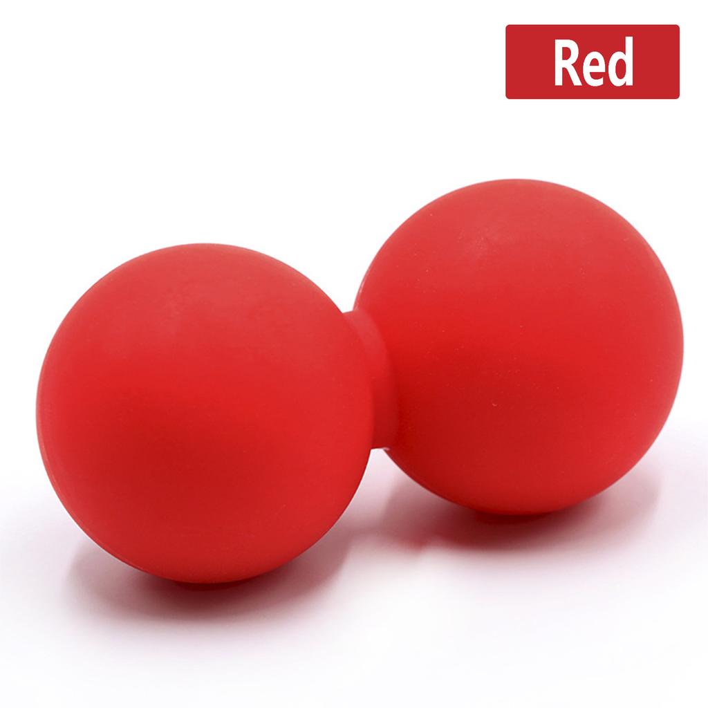 Double Lacrosse Ball Massage Set Solid Silica Gel for Trigger Point Therapy Myofascial Release Yoga Back Pain Relief
