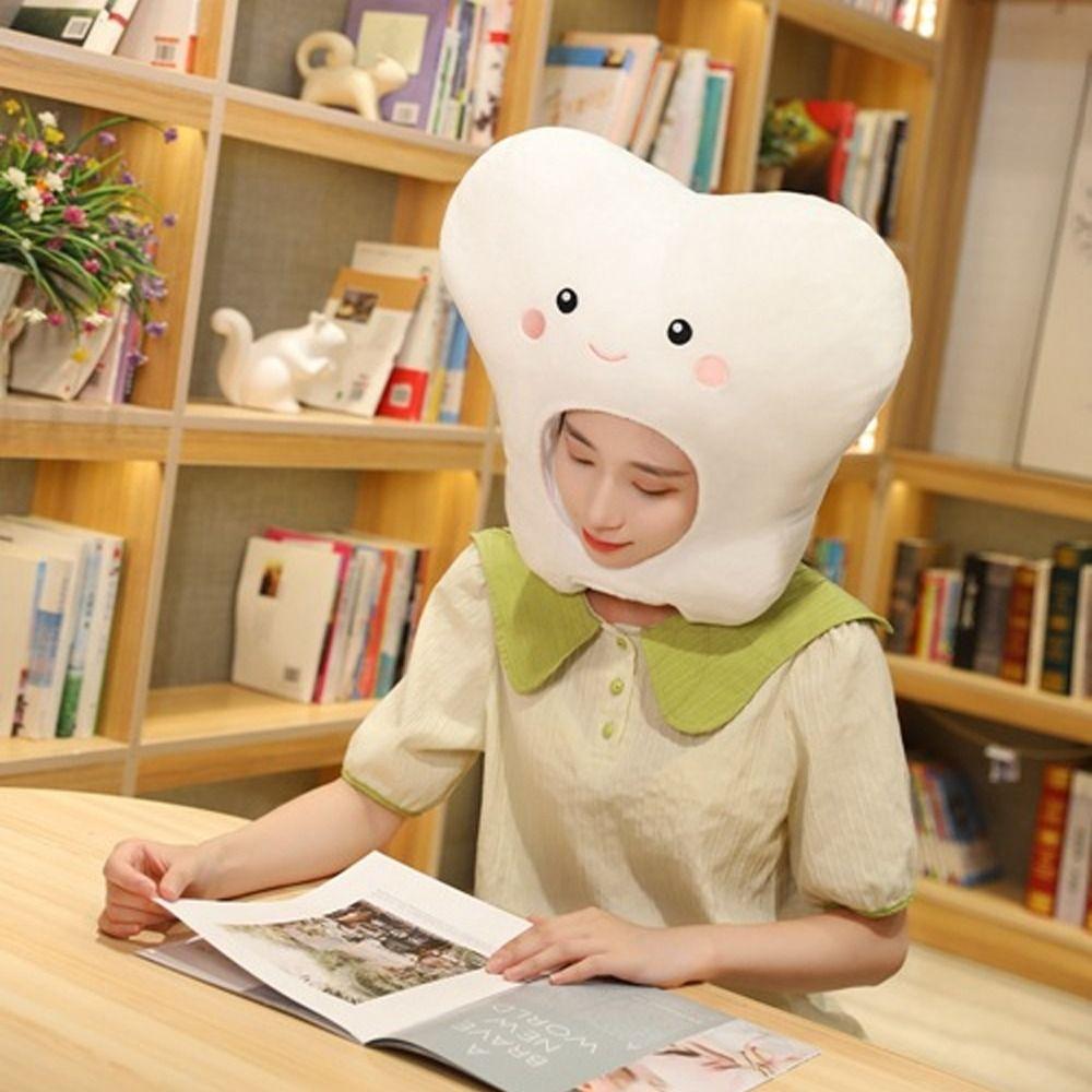 Funny Tooth Hood Hat Animal Theme Dress Up Hat Headgear Plush Animal Hat Christmas
