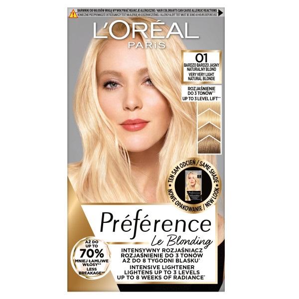 L'Oreal Paris Preference 01 Light Natural Blonde Hair Dye
