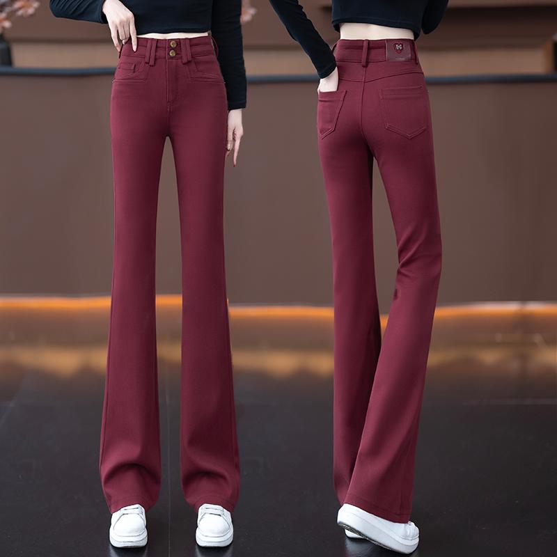 

Ankela Women s High Waist Red Flare Jeans, Slimming Bell Bottoms for Spring/Autumn 2024 L
