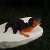 3D Tyrannosaurus Rex Baby Pendant Mold: Realistic Crystal Epoxy Dinosaur in Lying Pose.