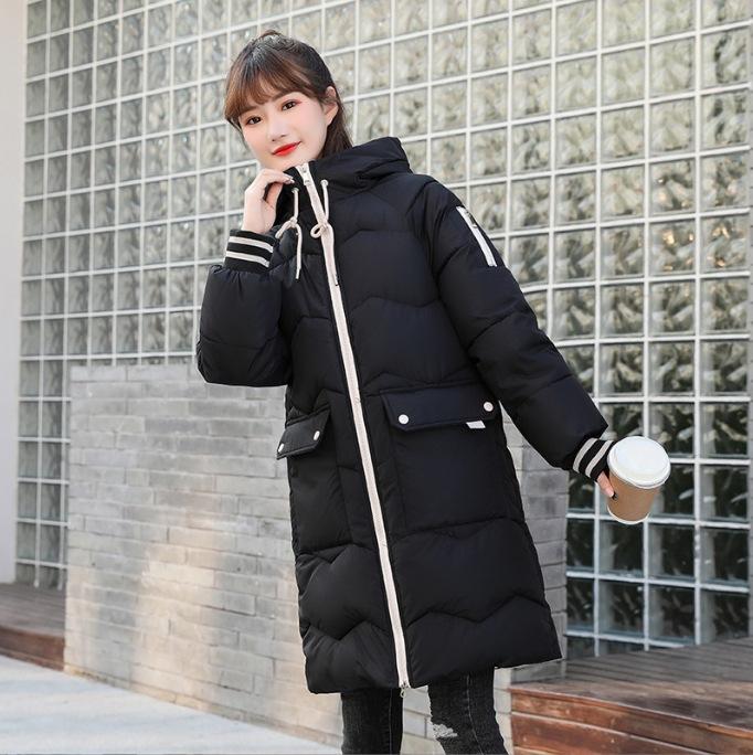 Fashion cotton-padded clothes New thickened fashion cotton-padded clothes in winter Women's medium and long loose thickened cotton-padded jackets