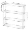 Vertical Acrylic Display Stand Ladder Storage Shelf for Bubble Mart Dolls,Labubu Collectibles,Figures,Perfume,Cosmetics,Cupcake