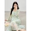 Elegant Floral Knit V-Neck Two-Piece Set