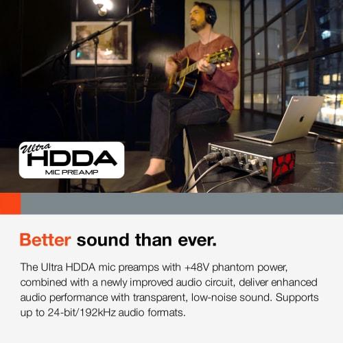 TASCAM US-2X2HR 2-Mic, 2-In/2-Out 24-bit/192kHz High-Resolution USB Audio/MIDI Interface for YouTube, Music Production, Live Streaming, and DTM