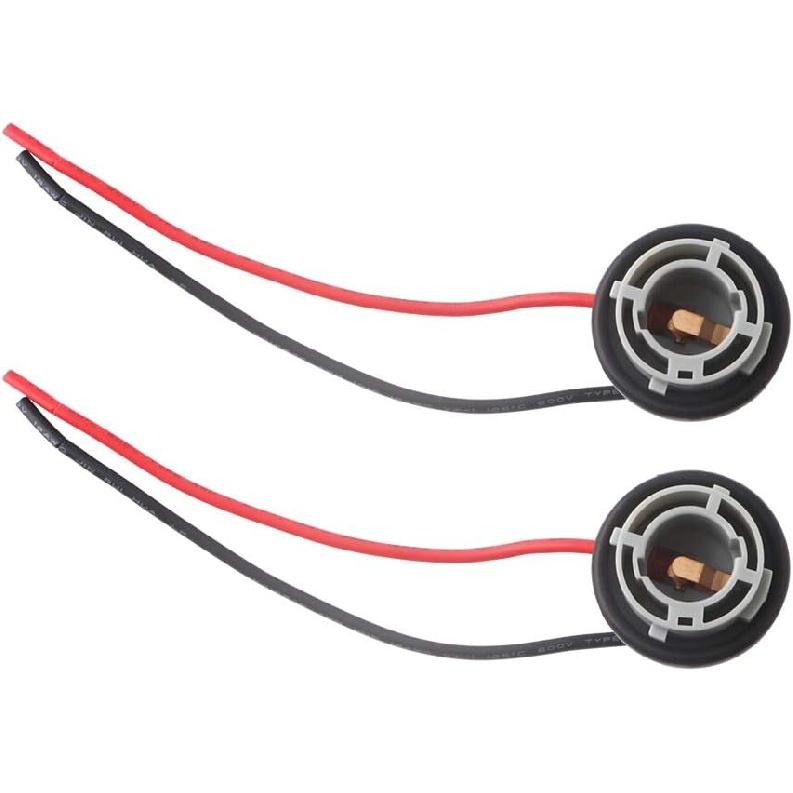 GLL Stradard 1157 LED Bulbs Socket Holder Auto Car Plastic Waterproof Turn Signal Tail Stop Rear Brake Light Base Harness Plugs Connectors Pre-wired