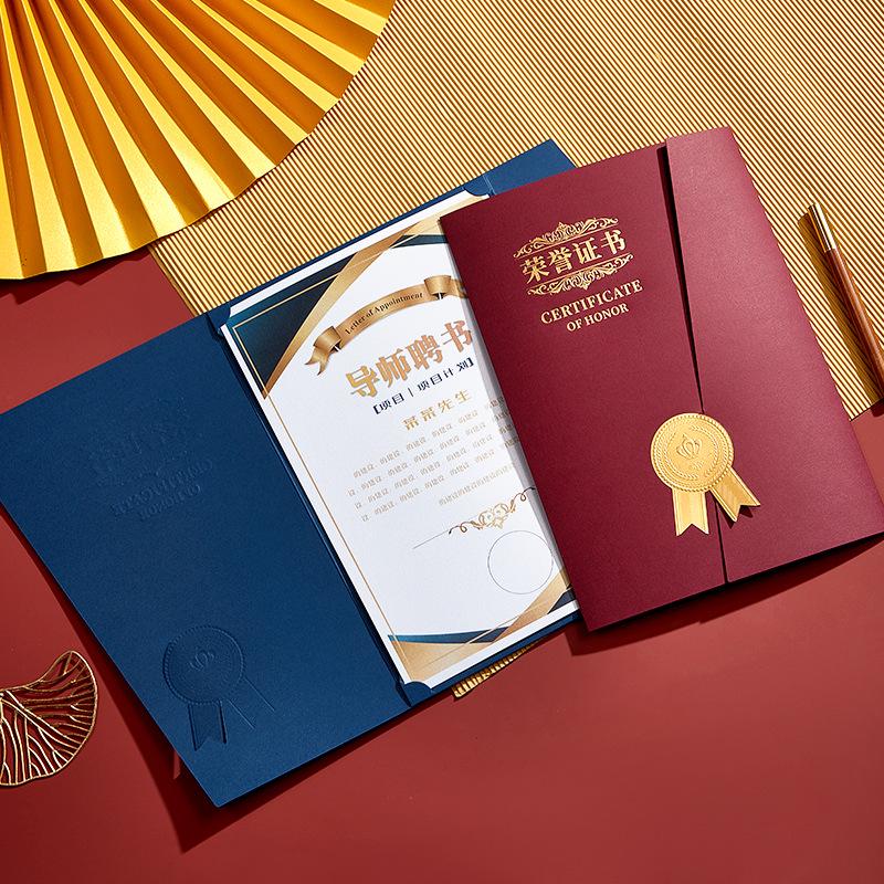 Honor Certificate Cover: A4 European Tri-fold for Outstanding Students