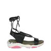 Salvatore Ferragamo Women S Flat Lace Up SandalS Black