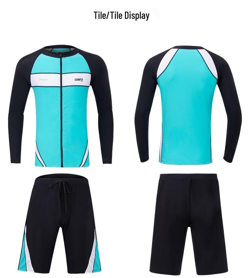 Muta da surf e snorkeling a due pezzi da donna con maniche lunghe, effetto medusa - Disponibile in taglie forti