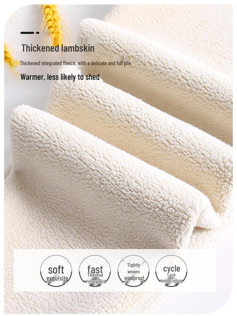 Girls' Fleece-Lined High-Waisted Winter Leggings - Toddler Lambswool One-Piece Long Pants