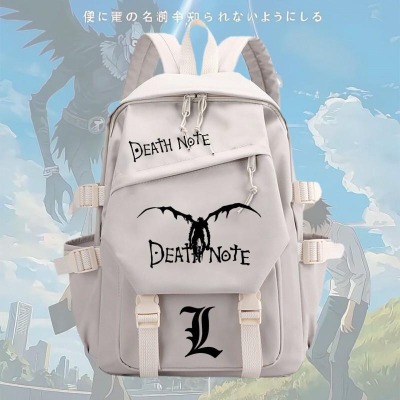 Anime Notebook L Light Yagami Cosplay School Backpack Teens Unisex Large Capacity Nylon Daily Use