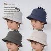 Muran Liangpin Boys' Windproof Wide Brim Plaid Dinosaur Sun Hat for Spring/Summer 2026, Model MR062E