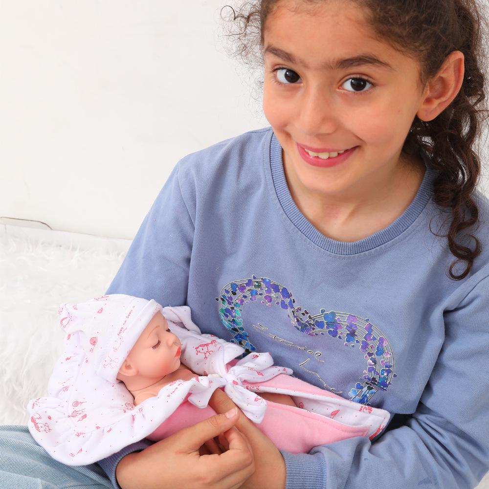 30cm Silicone Reborn Baby Doll - Soft Sleep Companion & Child Role-Playing Toy