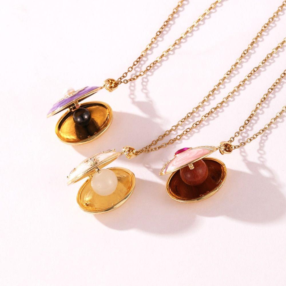 Brass Photo Locket Pendant Necklace Non-Fading Locket Necklace For Jewelry Gifts