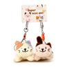 2pcs Zinc Zinc Alloy Angry Cat Keychains Mini Bag Charm Portable Plush Animal Key Ring  Kids
