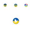 Beautiful Ukraine Flag Brooch For Everyday Wear