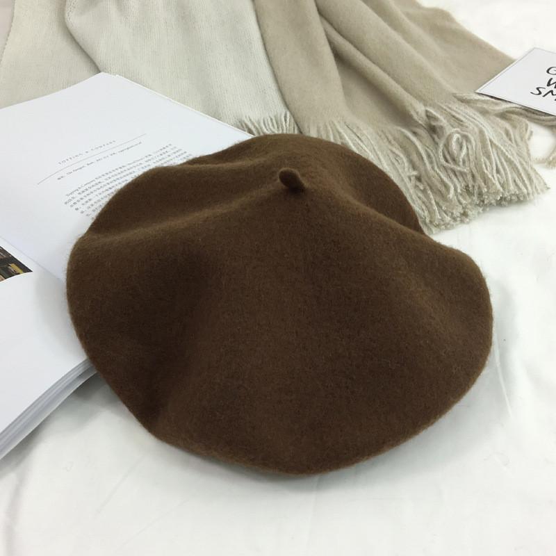 Warm Wool Soft Beret For Women Autumn Winter Fashion Trendy Hat Beret