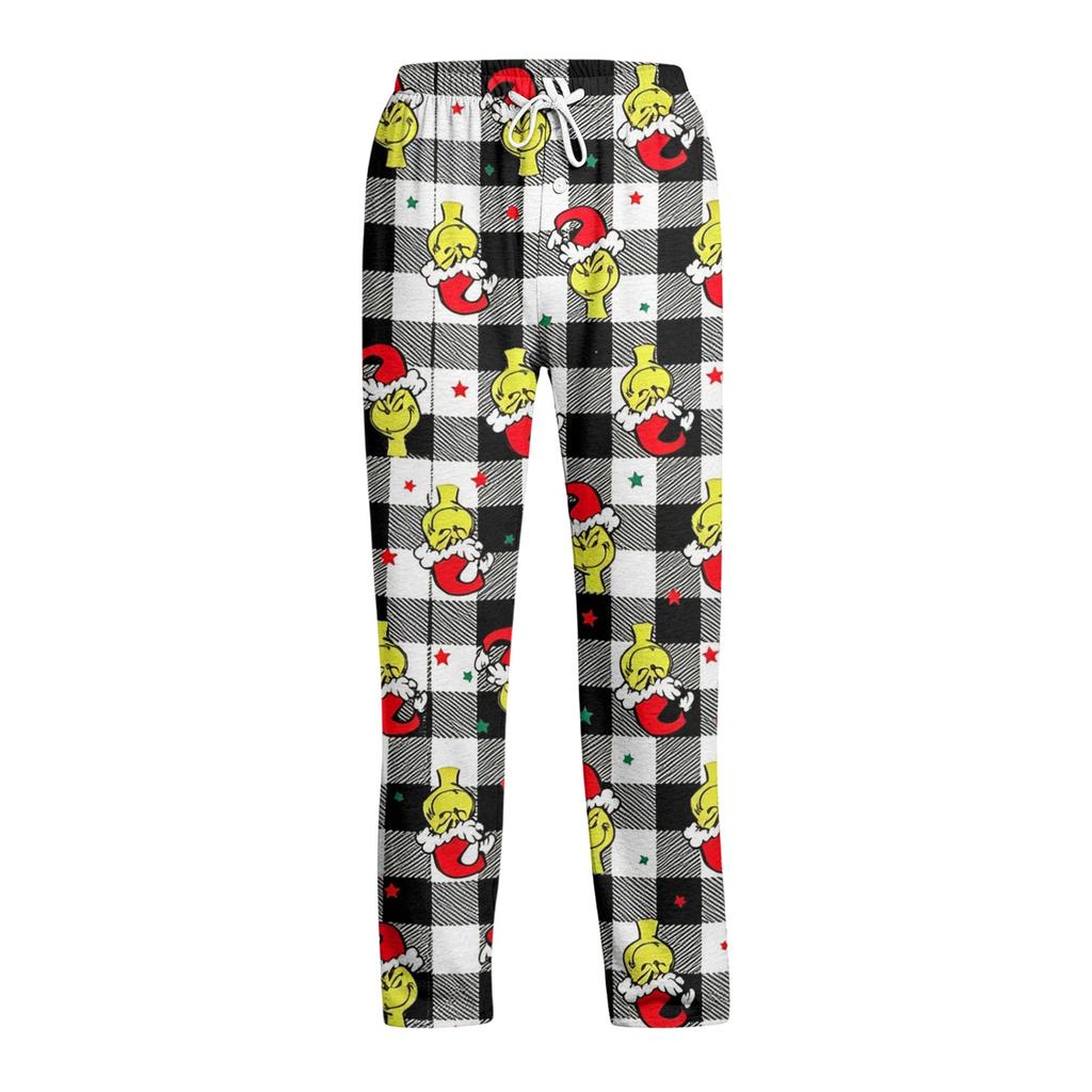 Herren-Schlafhose mit elastischem Bund und Knopfverschluss - Pyjamahose zum Entspannen und Schlafen