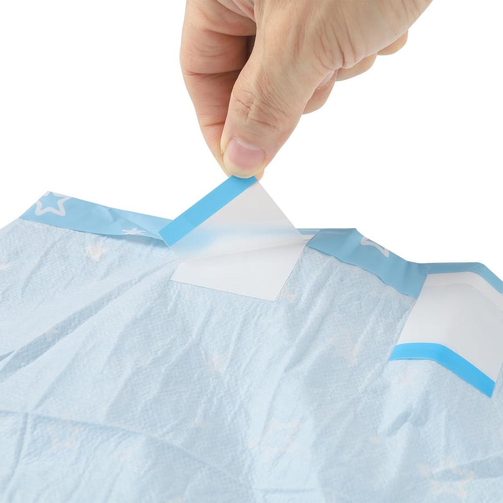 CutiePlusU Adult Diaper Sample Set of Unisex Incontinence Pants with Maximum Nighttime Absorbency Space Adventurer 10, Labels, - (M, 71-96cm)